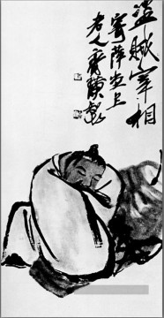 Qi Baishi ivrogne ancienne Chine encre Peinture à l'huile